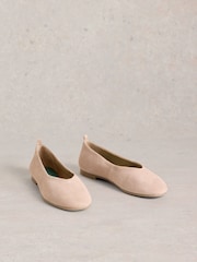 White Stuff Natural Cheri Leather Ballerina Pumps - Image 2 of 4