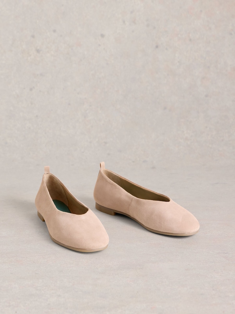 White Stuff Natural Cheri Leather Ballerina Pumps - Image 2 of 4