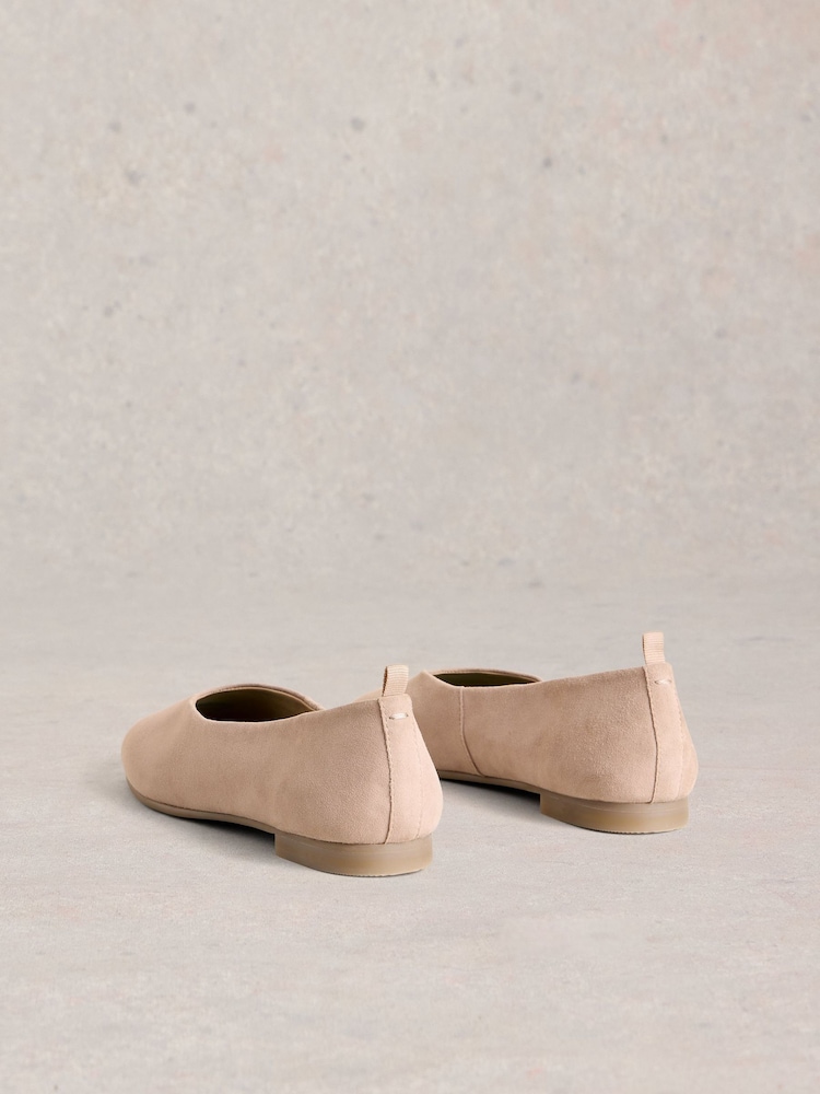 White Stuff Natural Cheri Leather Ballerina Pumps - Image 3 of 4
