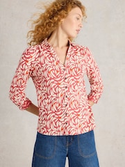 White Stuff Pink Annie 100% Cotton Jersey Shirt - Image 1 of 6