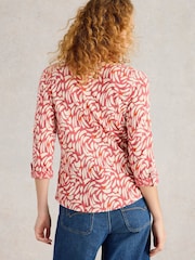White Stuff Pink Annie 100% Cotton Jersey Shirt - Image 2 of 6