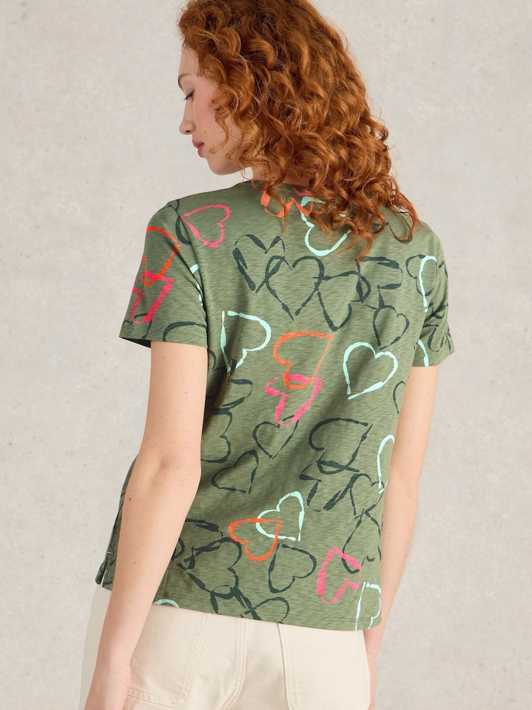 White Stuff Green Abbie 100% Cotton T-Shirt - Image 2 of 6