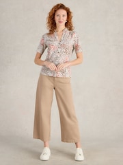 White Stuff Grey 100% Cotton Annie Jersey Shirt - Image 3 of 6