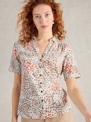 White Stuff Grey 100% Cotton Annie Jersey Shirt - Image 4 of 6