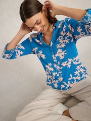 White Stuff Pink Annie 100% Cotton Jersey Shirt - Image 1 of 4