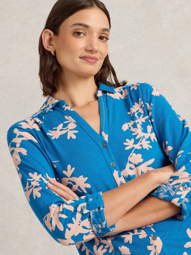 White Stuff Pink Annie 100% Cotton Jersey Shirt - Image 2 of 4