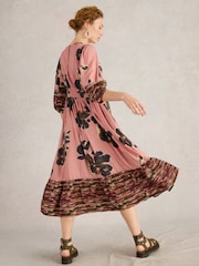 White Stuff Pink Lucy Midi Dress - Image 2 of 6