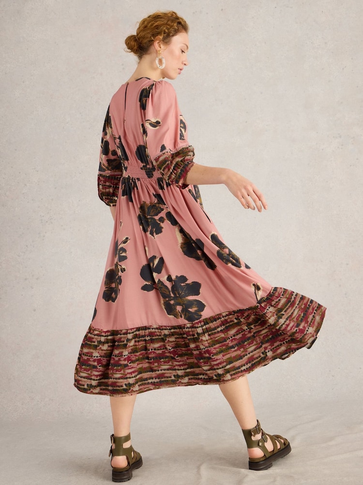 White Stuff Pink Lucy Midi Dress - Image 2 of 6