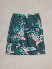 White Stuff Green Nell Reversible 100% Organic Cotton Skirt - Image 4 of 5