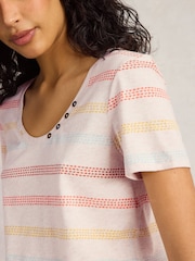 White Stuff Natural Nadia Short Sleeve 100% Cotton T-Shirt - Image 3 of 6