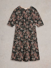 White Stuff Black Olivia Jersey Dress - Image 5 of 6