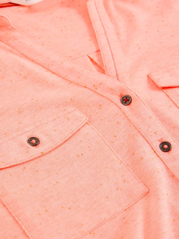 White Stuff Pink Paige Pocket Shirt - Image 6 of 6