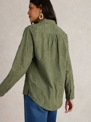 White Stuff Green Sophie Embroidered Shirt - Image 2 of 6