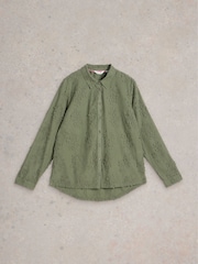 White Stuff Green Sophie Embroidered Shirt - Image 5 of 6