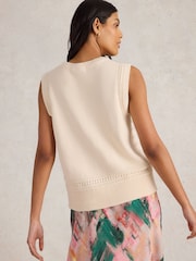 White Stuff White Stitchy Cotton Tank - Image 3 of 6