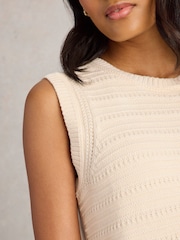 White Stuff White Stitchy Cotton Tank - Image 4 of 6