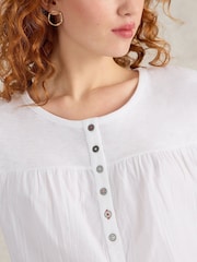 White Stuff White Bethany 100% Cotton Blouses - Image 4 of 6