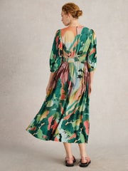 White Stuff Green Lucy Midi Dress - Image 2 of 6