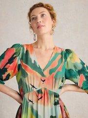 White Stuff Green Lucy Midi Dress - Image 4 of 6