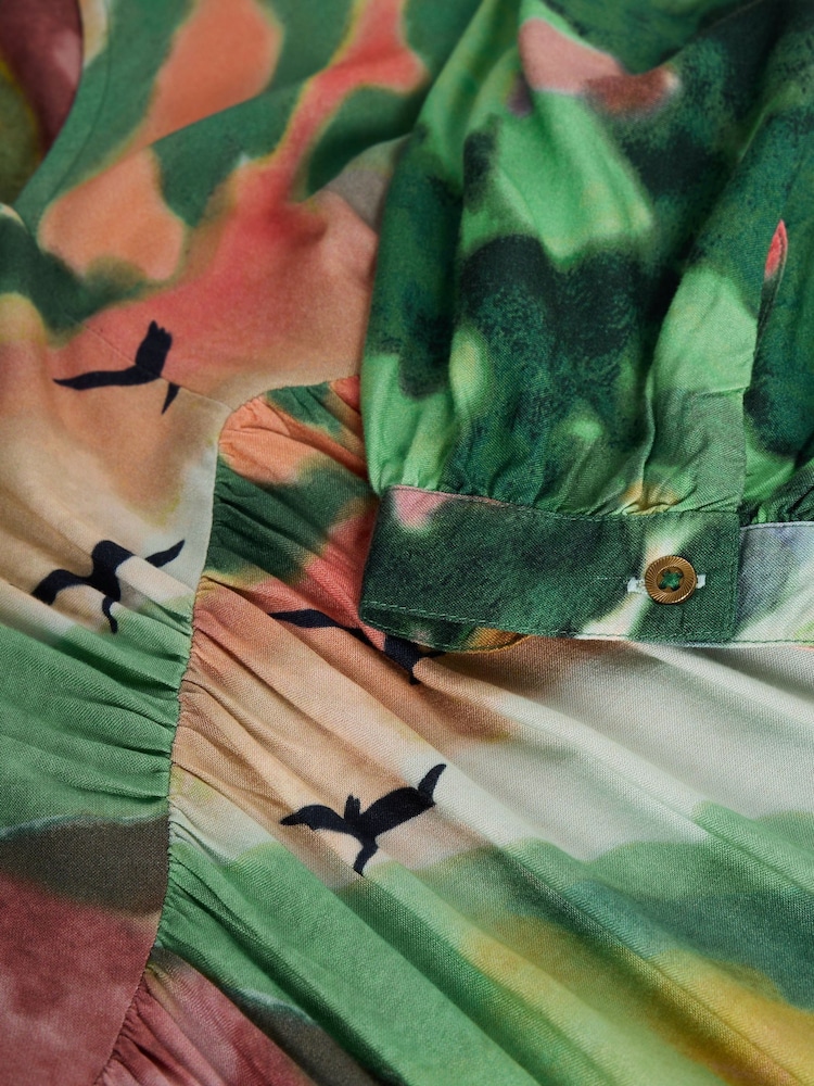 White Stuff Green Lucy Midi Dress - Image 6 of 6