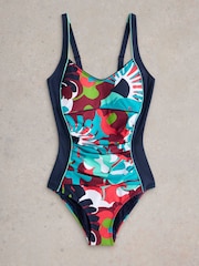 White Stuff Blue Splash Control Swimsuit - Image 5 of 6