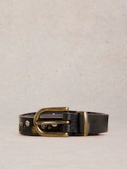 White Stuff Black Studded Western Belt - Image 1 of 3