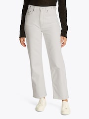 Tommy Jeans White Layla High Rise Slim Straight Jeans - Image 2 of 7