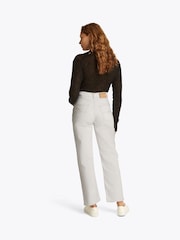 Tommy Jeans White Layla High Rise Slim Straight Jeans - Image 3 of 7