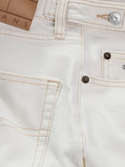 Tommy Jeans White Layla High Rise Slim Straight Jeans - Image 7 of 7