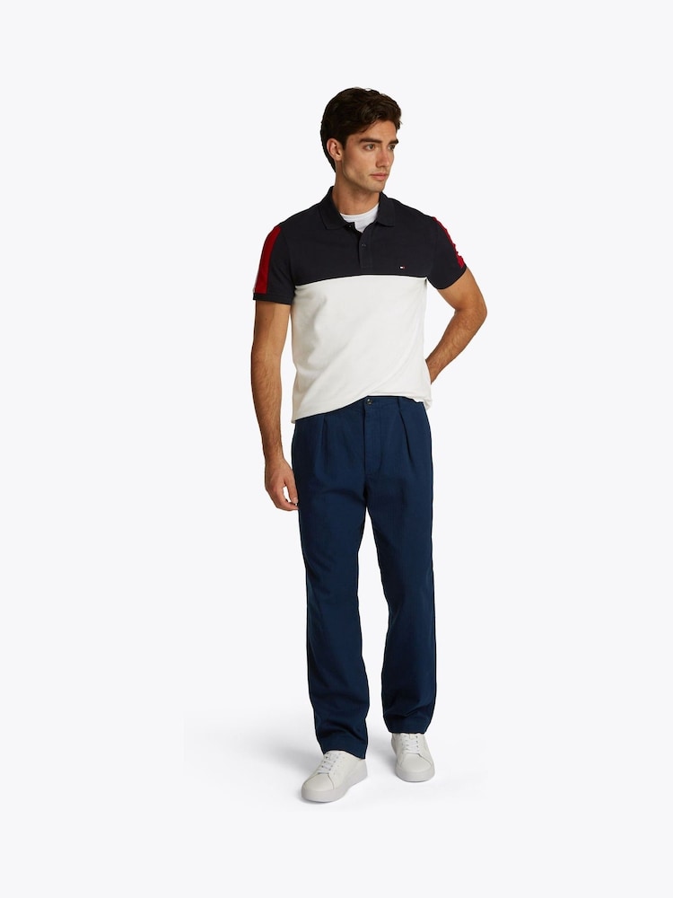 Tommy Hilfiger Blue Murray Herringbone Chino Trousers - Image 2 of 7