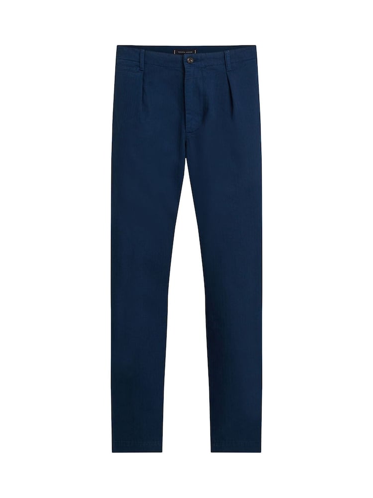 Tommy Hilfiger Blue Murray Herringbone Chino Trousers - Image 5 of 7