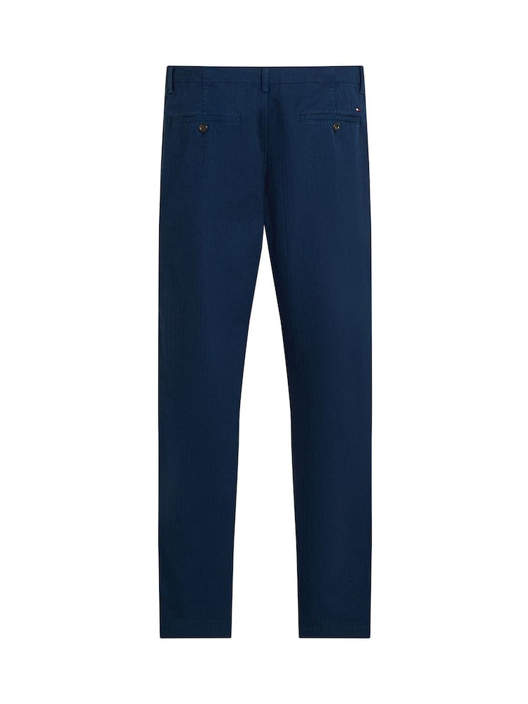 Tommy Hilfiger Blue Murray Herringbone Chino Trousers - Image 6 of 7