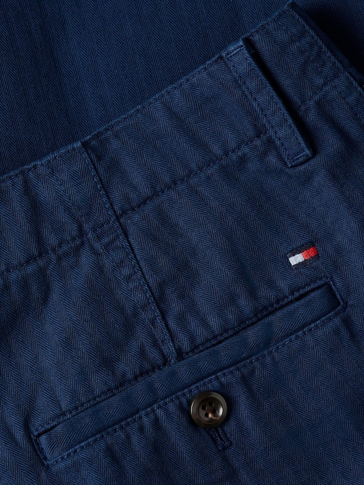 Tommy Hilfiger Blue Murray Herringbone Chino Trousers - Image 7 of 7