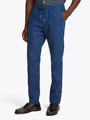 Azul - Calças de linho Tommy Hilfiger Harlem - Imagem 1 de 7