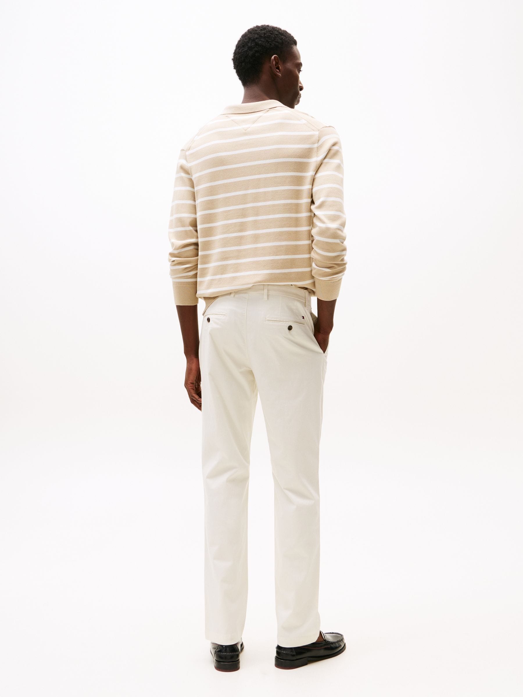 Buy Tommy Hilfiger White Denton Stretch Structured Chino Trousers