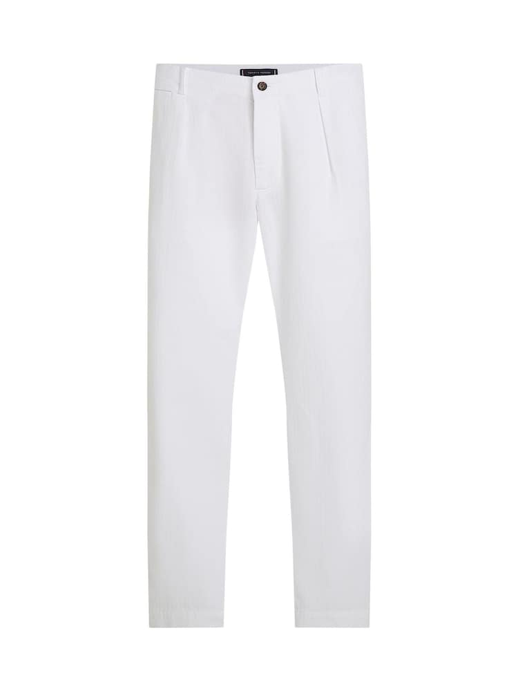 Tommy Hilfiger White Murray Herringbone Chino Trousers - Image 4 of 6