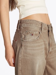 Tommy Jeans Brown Mia Mid Rise Relaxed Straight 100% Cotton Jeans - Image 4 of 7