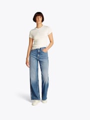 Tommy Jeans Blue Claire High Rise Wide Leg Jeans - Image 2 of 7