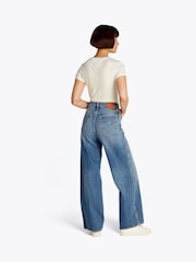 Tommy Jeans Blue Claire High Rise Wide Leg Jeans - Image 3 of 7