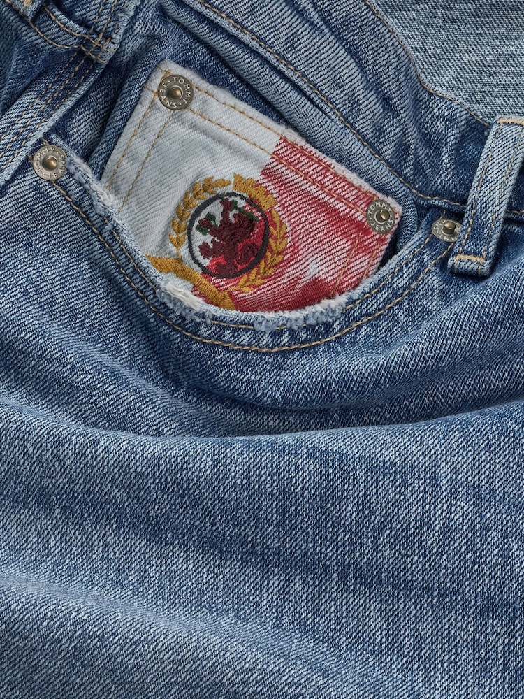 Tommy Jeans Blue Claire High Rise Wide Leg Jeans - Image 5 of 7