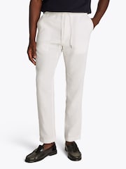 Branco - Calças de linho Tommy Hilfiger Harlem - Imagem 1 de 7