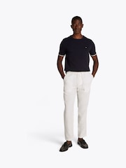 Branco - Calças de linho Tommy Hilfiger Harlem - Imagem 2 de 7
