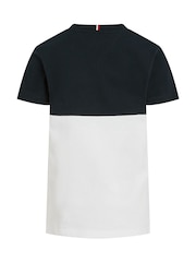 Tommy Hilfiger Blue Mini Colourblock Top And Short Set - Image 5 of 5