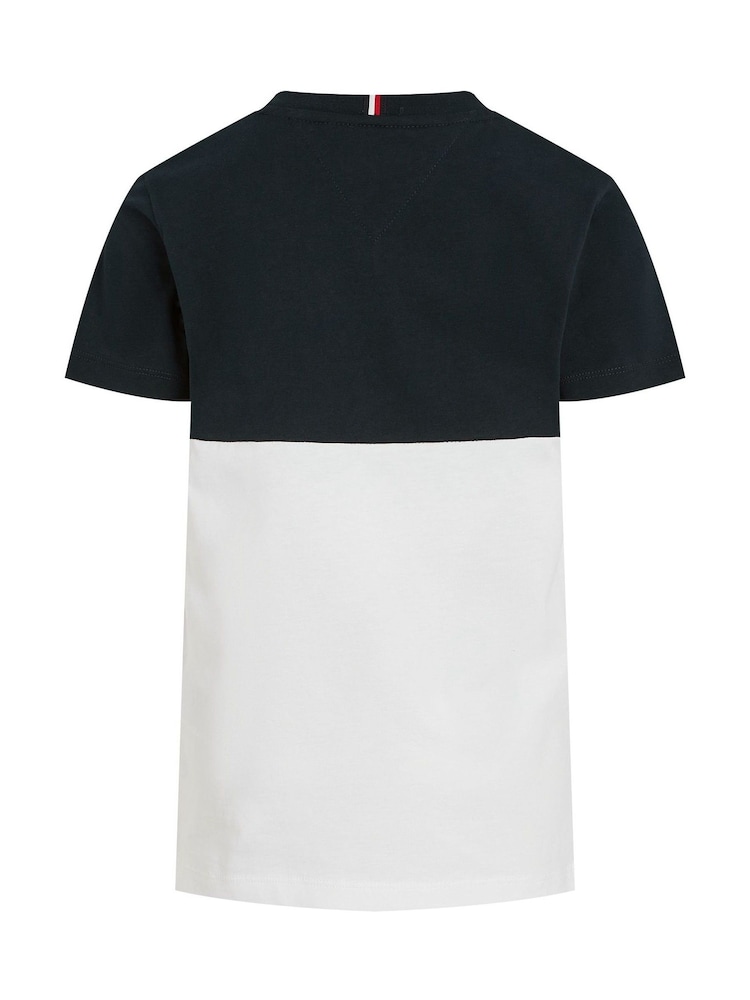 Tommy Hilfiger Blue Mini Colourblock Top And Short Set - Image 5 of 5