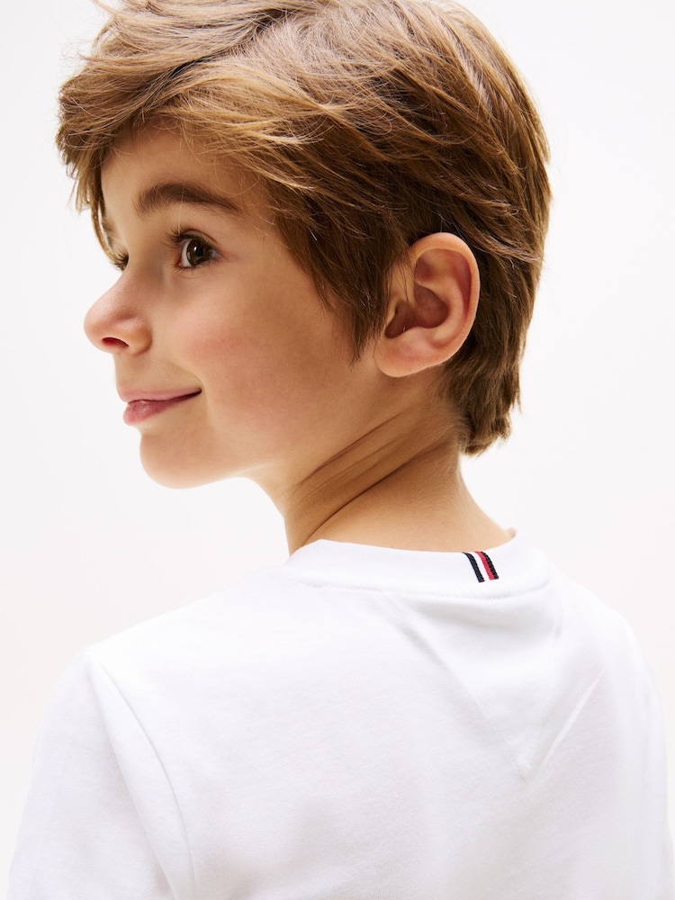 Tommy Hilfiger White Essential T-Shirt/Shorts Set - Image 4 of 4