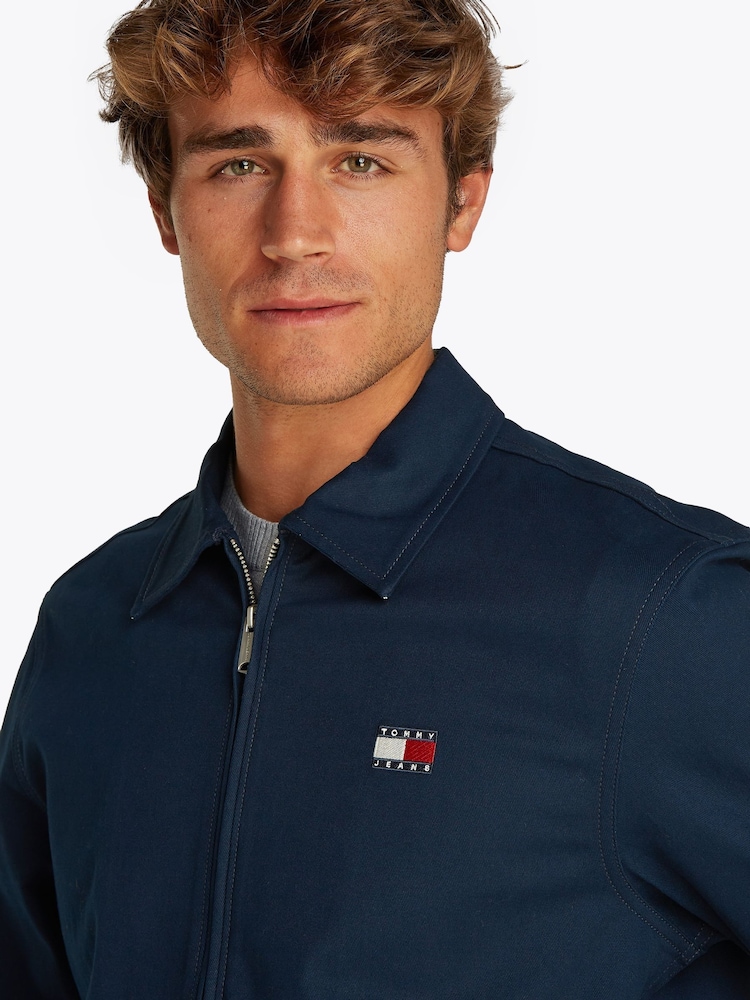 Tommy Jeans Blue Regular Fit Cotton Jacket - Image 4 of 7