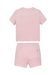 Tommy Hilfiger Pink Monotype T-Shirt and Short Set - Image 2 of 2