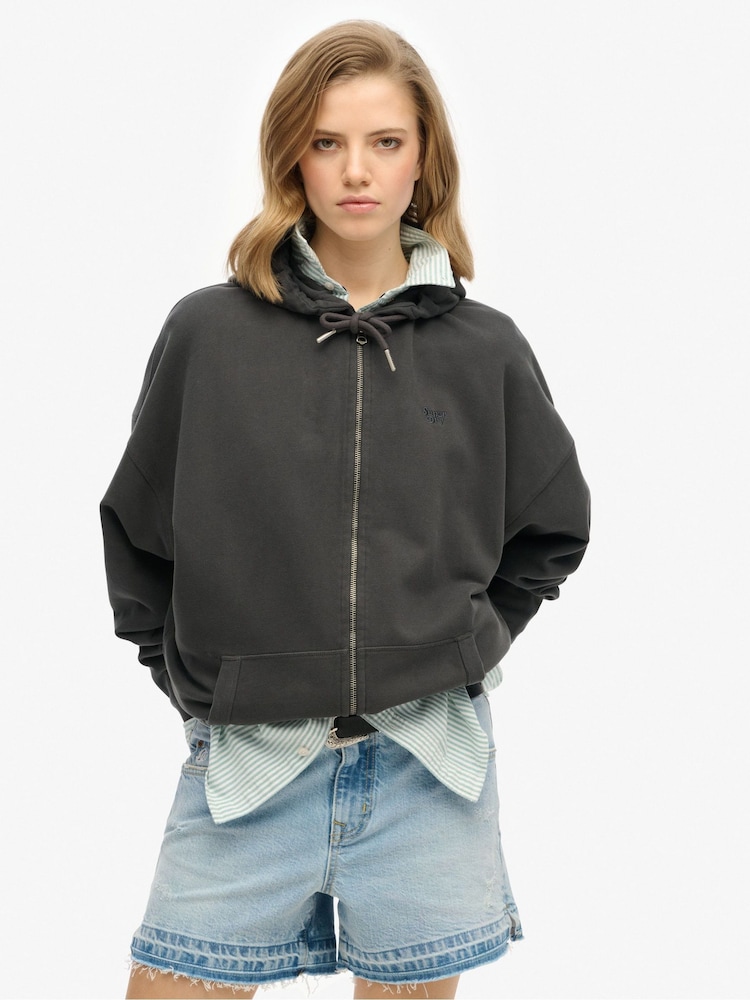 Superdry Black Studios Zip Hoodie - Image 1 of 3 Superdry Black Studios Zip Hoodie - Image 1 of 3