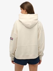 Superdry Cream Athletic Essentials Relaxed Hoodie - Image 2 of 6