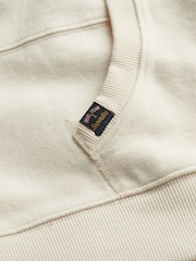 Superdry Cream Athletic Essentials Relaxed Hoodie - Image 6 of 6